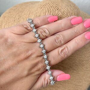 Judith Ripka .925 Sterling Silver Women's Haute Collection Bracelet 7.5"